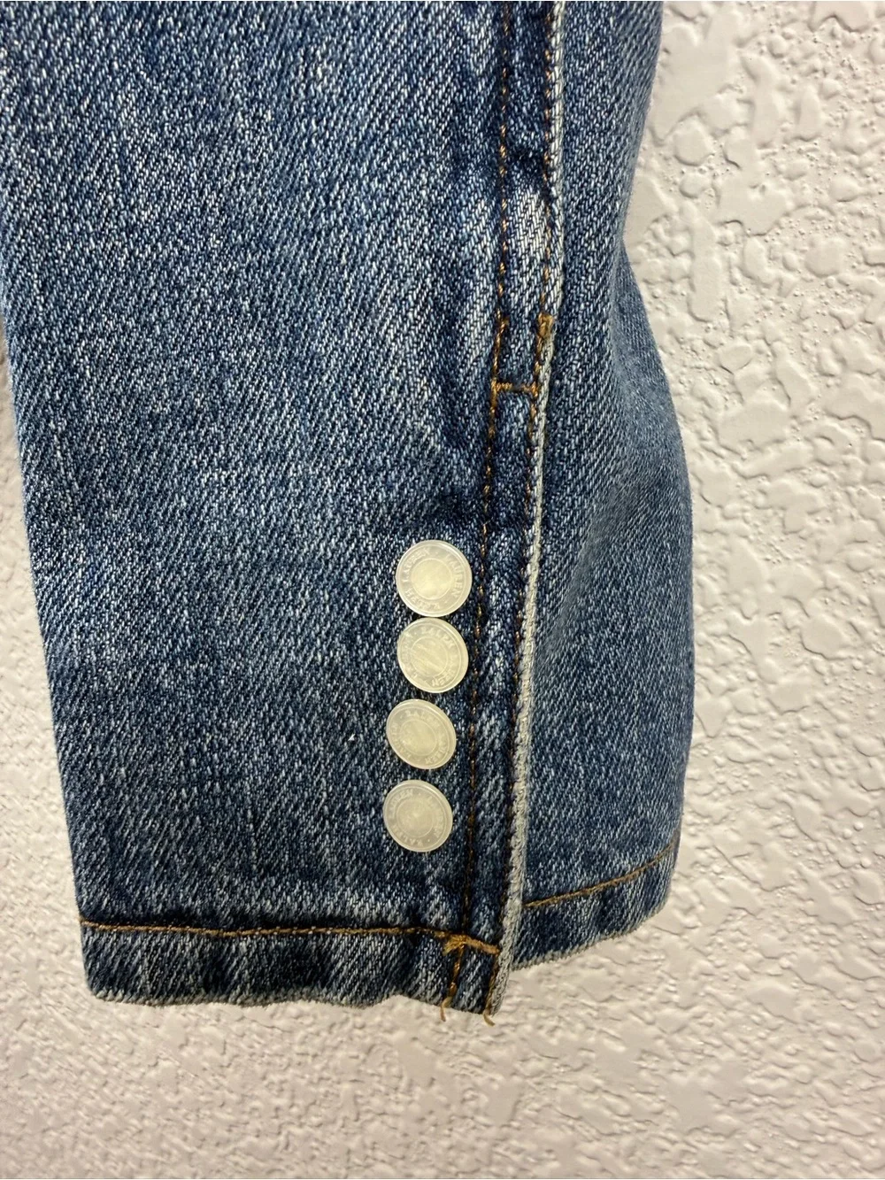 Lauren Jeans Co. Ralph Lauren | Pearl Button Denim Blazer Jacket | Size M
